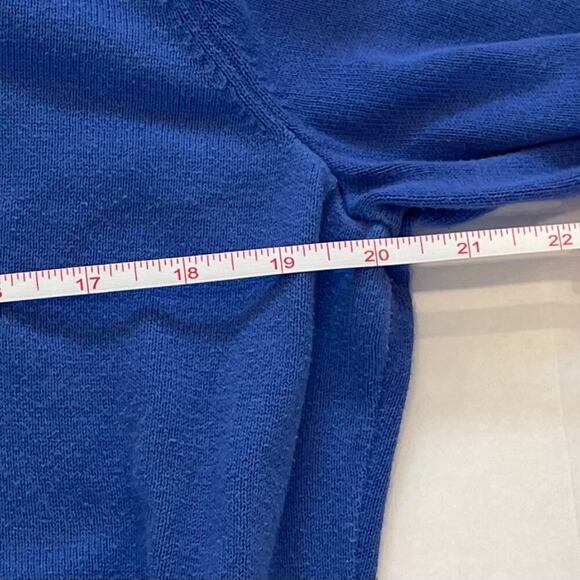 IZOD Cotton Argyle Long Sleeve V-Neck Sweater, Blue, Gray, Y2K, Retro, Preppy XL - Picture 7 of 8